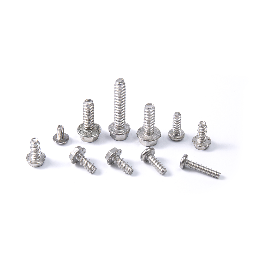 Flat tail self tapping screw